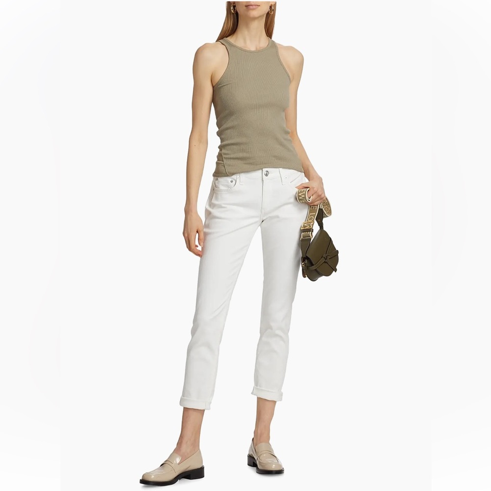 rag & bone Dre Low Rise Slim Boyfriend Jeans White Size 29 Stretch Women’s Denim